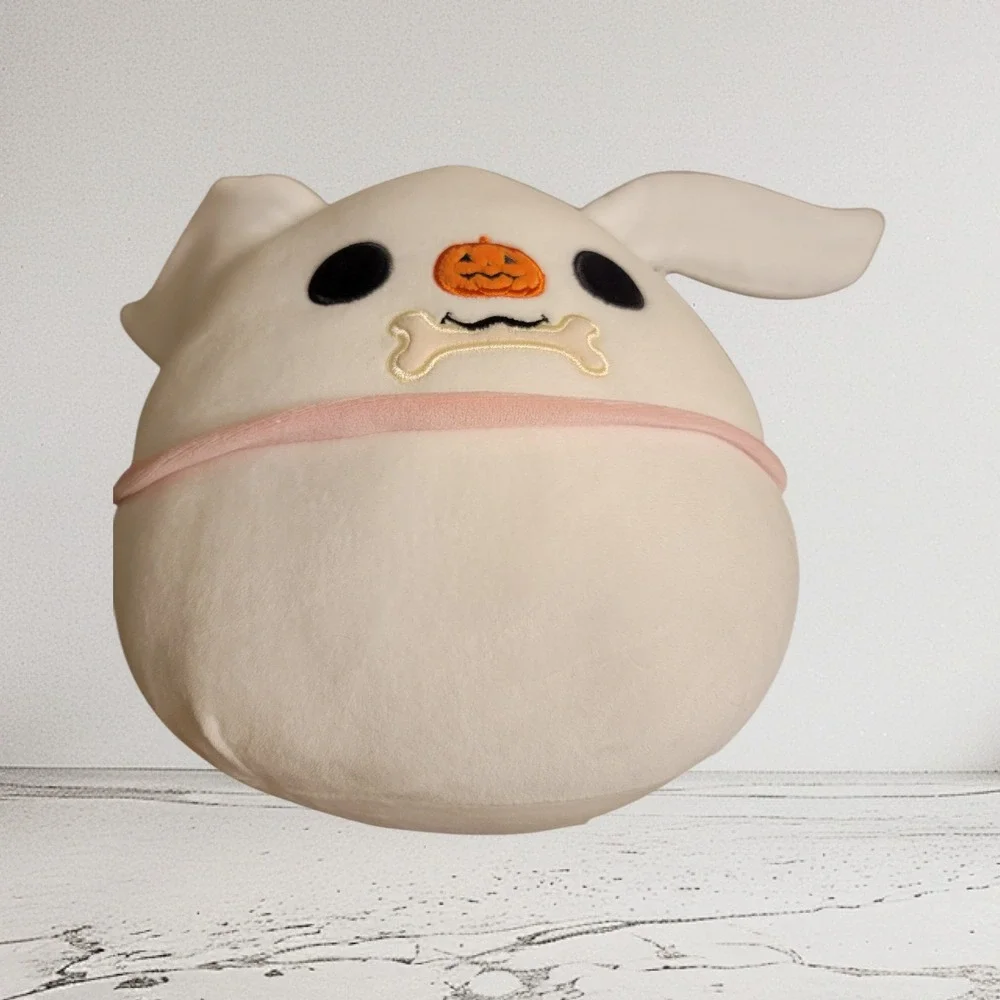 Squishmallows Zero Nightmare Before Christmas Plush‎ Toy Orange Pumpkin Face Dog